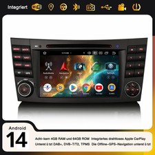 8-Kern DAB+ Android 14 Autoradio GPS Navi Mercedes G/CLS/E-Klasse W211 W219 64GB