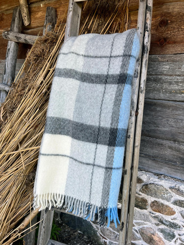 Klippan wolldecke himmelblau - wolldecke,