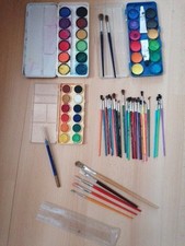 Malkasten SET, Set, GEBRAUCHT u. viele PINSEL