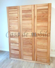 Massivholz Kleiderschrank 152x205x60cm 3türig Kernbuche geölt Garderoben-schrank
