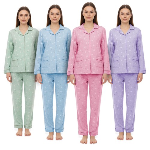 Damen pyjama schlafanzug lang - damen,