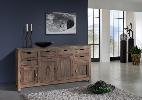 Sideboard holz massiv natur - sideboard,