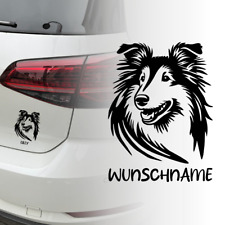 Auto Aufkleber | Collie Hund | Dog | Wunschname Personalisiert Sticker 642