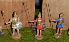 Römische Legionäre 3 Masse Figuren Erzgebirge 9 cm Soldaten Pilum antikes Rom RR