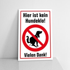 Kein Hundeklo Schild gegen
