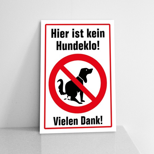 Kein hundeklo schild gegen - schild,