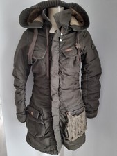 KHUJO Damenjacke Jacke Mantel Parka Gr.S Khaki mit Kapuze
