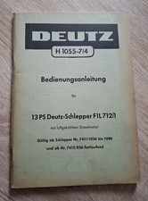 Deutz Schlepper F1L712/1 13PS Bedienungsanleitung