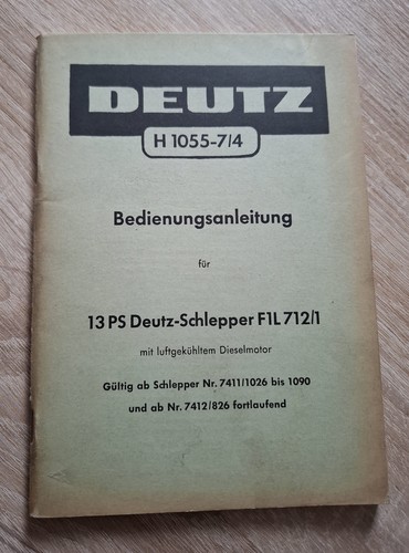 Deutz schlepper f1l712 13ps - schlepper, f1l712/1