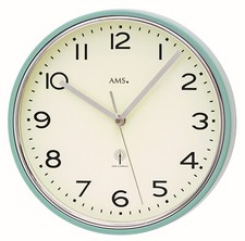 AMS 5508 Wanduhr Funkuhr Funkwanduhr analog modern Metallgehäuse