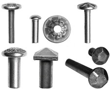 10 Stück - Ziernieten Nieten Stahl Gitterzaun Flügeltore PAKET Kunstschmiede