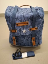 Fahrradtasche newlooxs blau mit Trageriemen