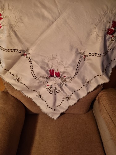 Weihnachtstischdecke 80x80 - weihnachtstischdecke,