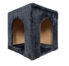 Kratzbaum Haus 31x31x31 cm Spielhaus Katze Haustier DIY schwarz