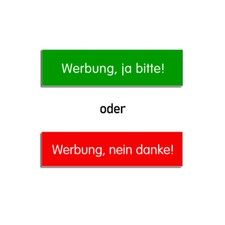 Werbung, ja bitte oder Nein