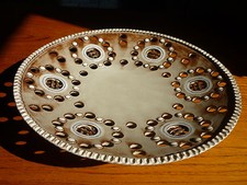 Aufsatzschale 26,5 cm Unikat signiert Durchbruch Keramik Fußschale Handarbeit 