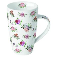 Ambiente Kaffee / Tee Tasse  Henkelbecher Porzellan groß 600ml  Rosen Vintage