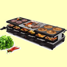 XL RACLETTE 12 Personen Grill Tischgrill Steinplatte Emailliert OBERWIL  SYNTROX