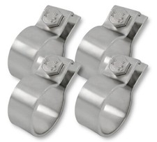 4 Rohrschellen Edelstahl DIN ø 35mm (35,2) Massiv Breitbandklemmen Auspuff 71555