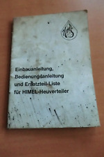 Himel Heuverteiler HV HVE GV GVE Betriebsanleitung Ersatzteilliste Einbau 1980