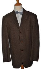 REGSON original Sakko Gr.56 XXL SOFTTWEED schwarzbraun-goldbraun FISCHGRÄT