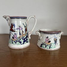 Alte Kanne und Dose Keramik