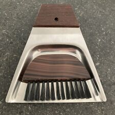 Tischkehrset Edelstahl /Palisander Tischbesen Kehrschaufel in OVP 60er Vintage