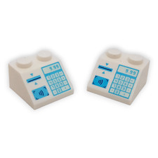 2x LEGO Kasse Schrägstein