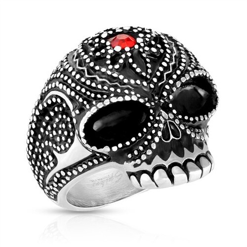 Herrenring edelstahl totenkopf - herrenring,