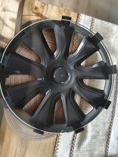 4 Radkappen Schwarz - Silber