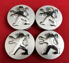 🟢 4x Original Peugeot Felgendeckel / Nabendeckel / Felgenkappen 60mm 🟢