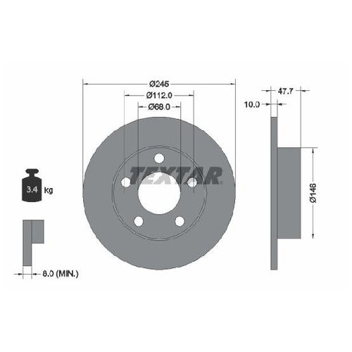 Bremsscheibe 26225556 - 2x,