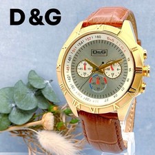 D&G Chronograph Uhr Gold Braun