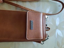 Handytasche, Crossbody von Antonio mit Geldbeutel,braun, hochwertiges Kunstleder