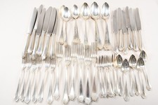 N93L21- Silber 800 Besteck Set für 6 Personen 48- tlg. Messer Tafellöffel Gabeln