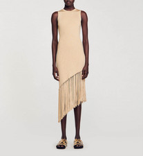 Sandro Damen Kleid Beige