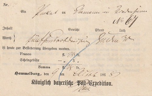 Fahrpost postschein aus - fahrpost,