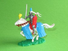 Hausser  Elastolin  Steckfigur  Ritter  Krieger    Reiter Pferd