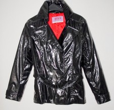 PU Damen Hoch Glanz Regenjacke