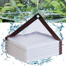 Wasserdichte Transparente Plane mit Ösen PVC Schutzplane LKW Folie Klare Garten