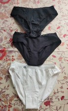 3er Pack SLOGGI 2 SCHWARZ 1 WEISS Slip - Gr. 36/38 Baumwolle TRIUMPH Neu