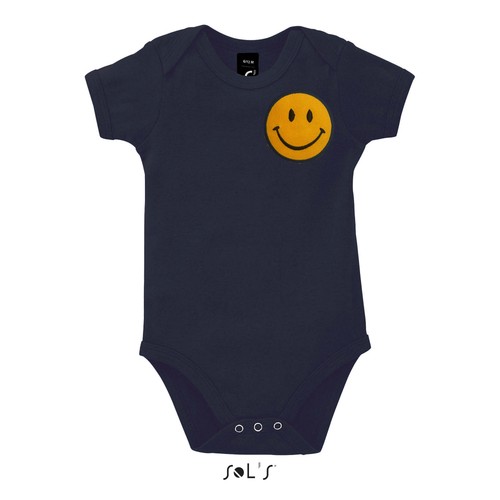 Strampler retro smiley patch - strampler,