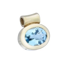 Topaz Buff Top Cut Pendant 585