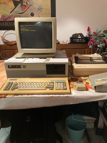 Retro computer desktop - pc, ibm