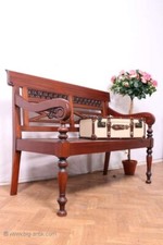 Zauberhafte Holzbank / Gartenbank / Bank / Edelholz / Schnitzereien / Holzlatten