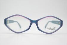 Vintage Brille Silhouette 1413 /10 Violett Blau Silber Eckig Brillengestell
