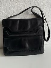 The Tramp Leder Cross Tasche Handtasche, Schultertasche Schwarz Vintage