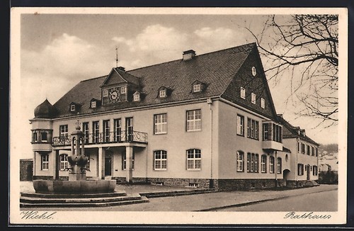 Ansichtskarte wiehl rathaus - ansichtskarte,