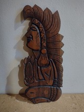 Wandbild Holz  Indianer