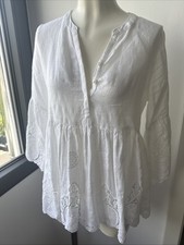 Frogbox weiße Leinentunika Gr